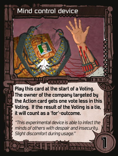 Mind control device - Dystopolis Intrigue Card